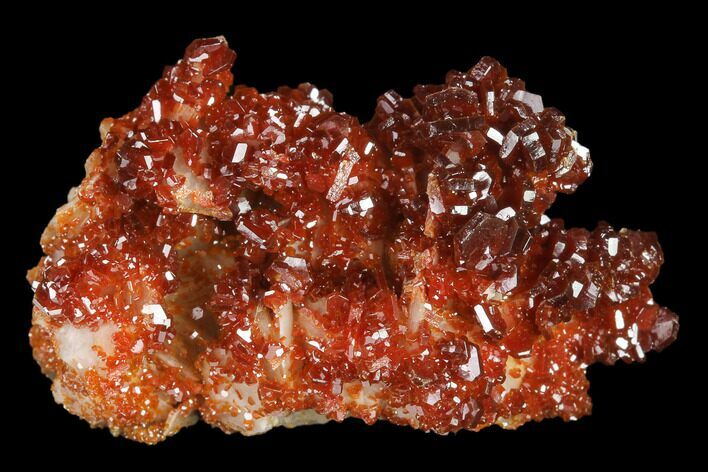 Ruby Red Vanadinite Crystals on Barite - Morocco #134677